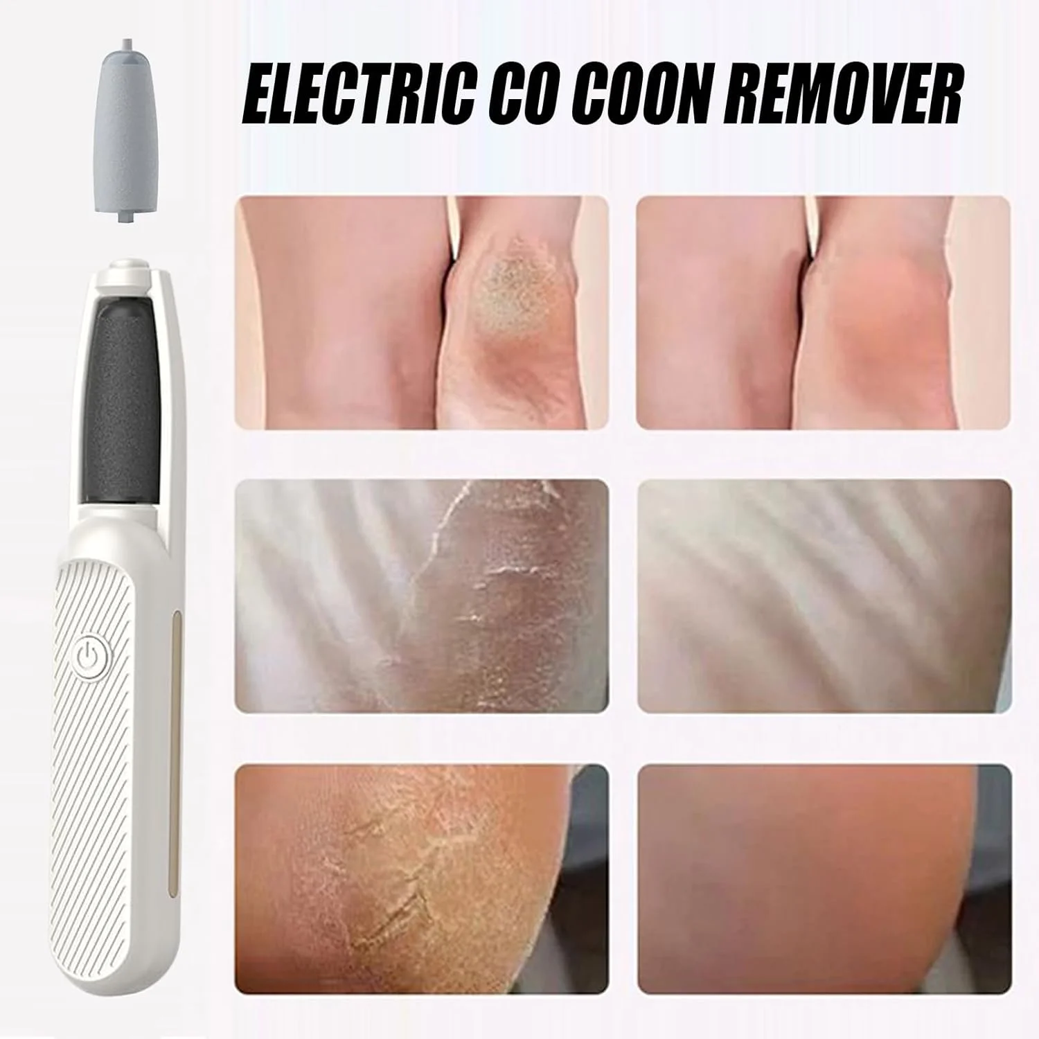 سوهان برقی پدیکور پا - فایل حرفه ای قابل حمل و شارژی برای از بین بردن پوست های سفت و زبر پا و داشتن پاهایی نرم و تمیز