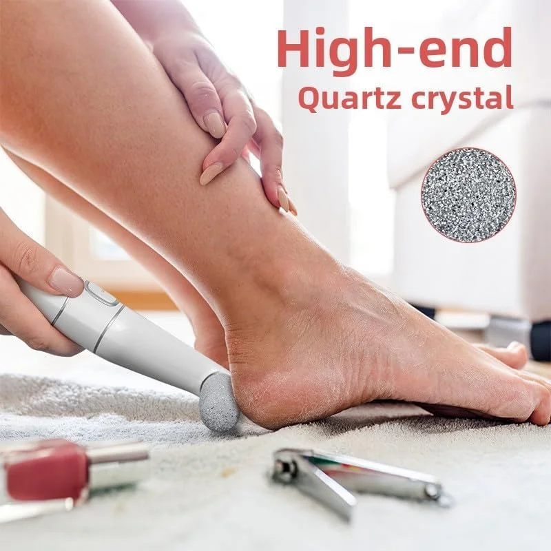 دستگاه الکتریکی 2 در 1 حذف پینه پا و ابزار پدیکور - دستگاه قابل شارژ حذف پوست مرده برای پاشنه های ترک خورده و پینه ها، دستگاه قابل حمل مراقبت از پا در منزل با غلتک های سمباده - هدیه ایده آل برای مردان و زنان