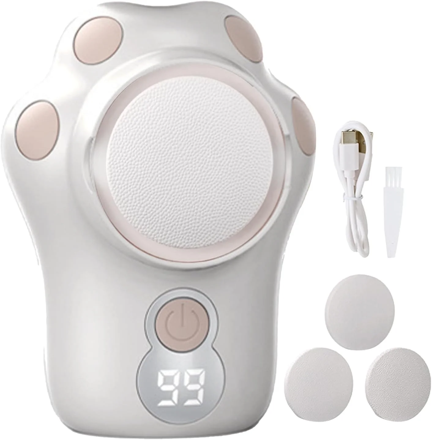 Electric Foot Callus Remover - Heel Scraper for Cracked Heels | Pedicure Scraper Scrubber Tools with Built-in UV Cleaning Compartment for Adults, Elderly, Seniors, Women, Men