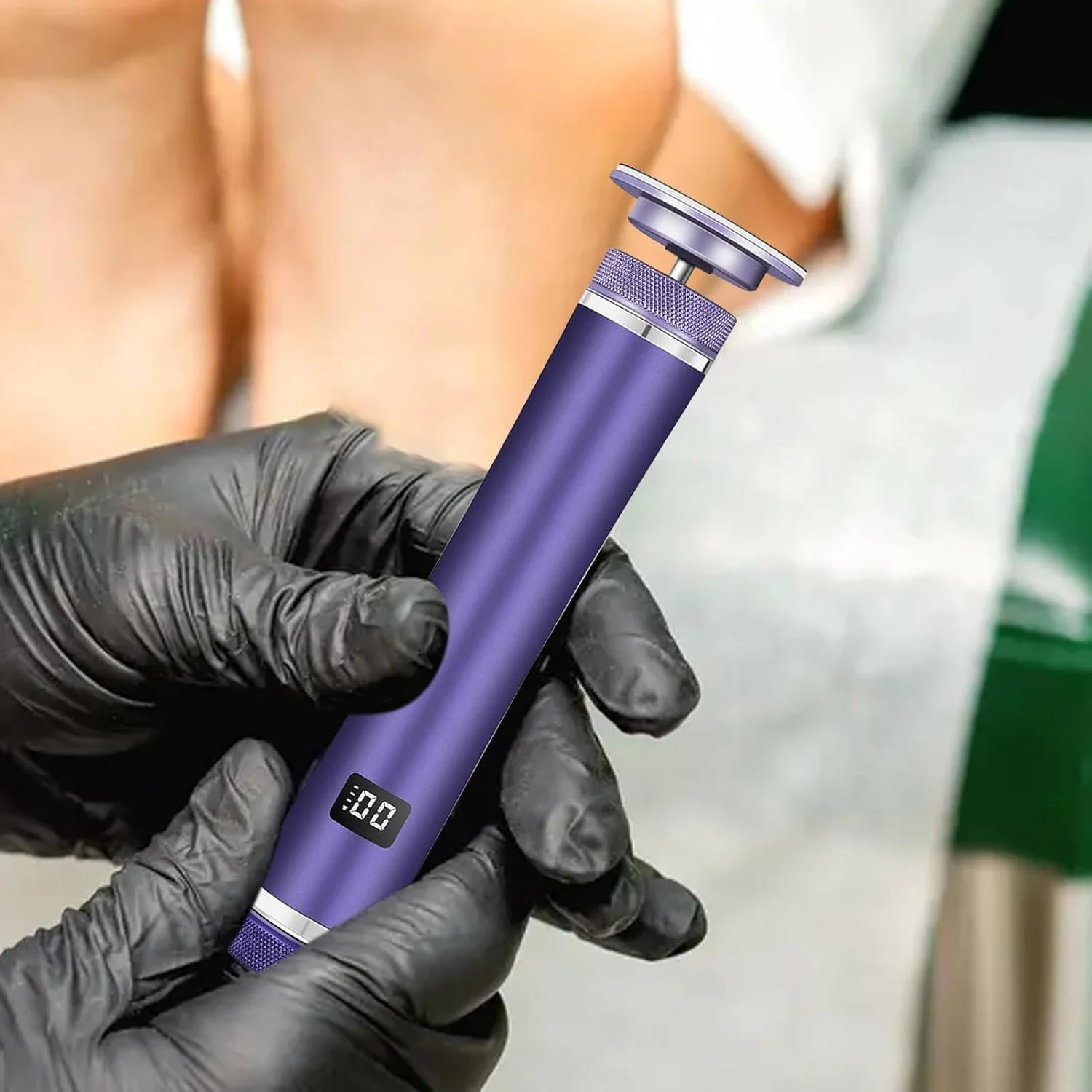 سوهان برقی پا - ابزار از بین بردن پینه پا، سنگ پای شارژی قابل تنظیم 12 سرعته، اسکرابر پاشنه قابل حمل برای ورزشکاران، سالمندان، سالن های اسپا، پدیکور خانگی بانوان