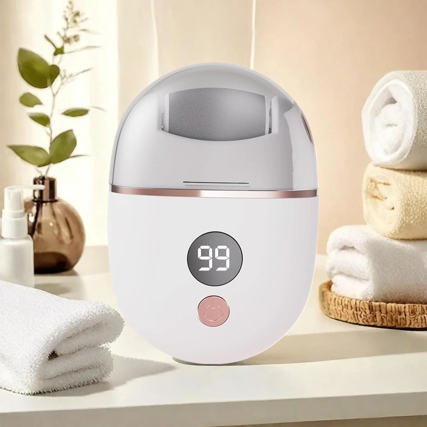 سوهان برقی پا - سوهان برقی پا، آسیاب شارژی با نمایشگر باتری و 3 سری، ابزار پدیکور برای پوست های خشک و ترک خورده