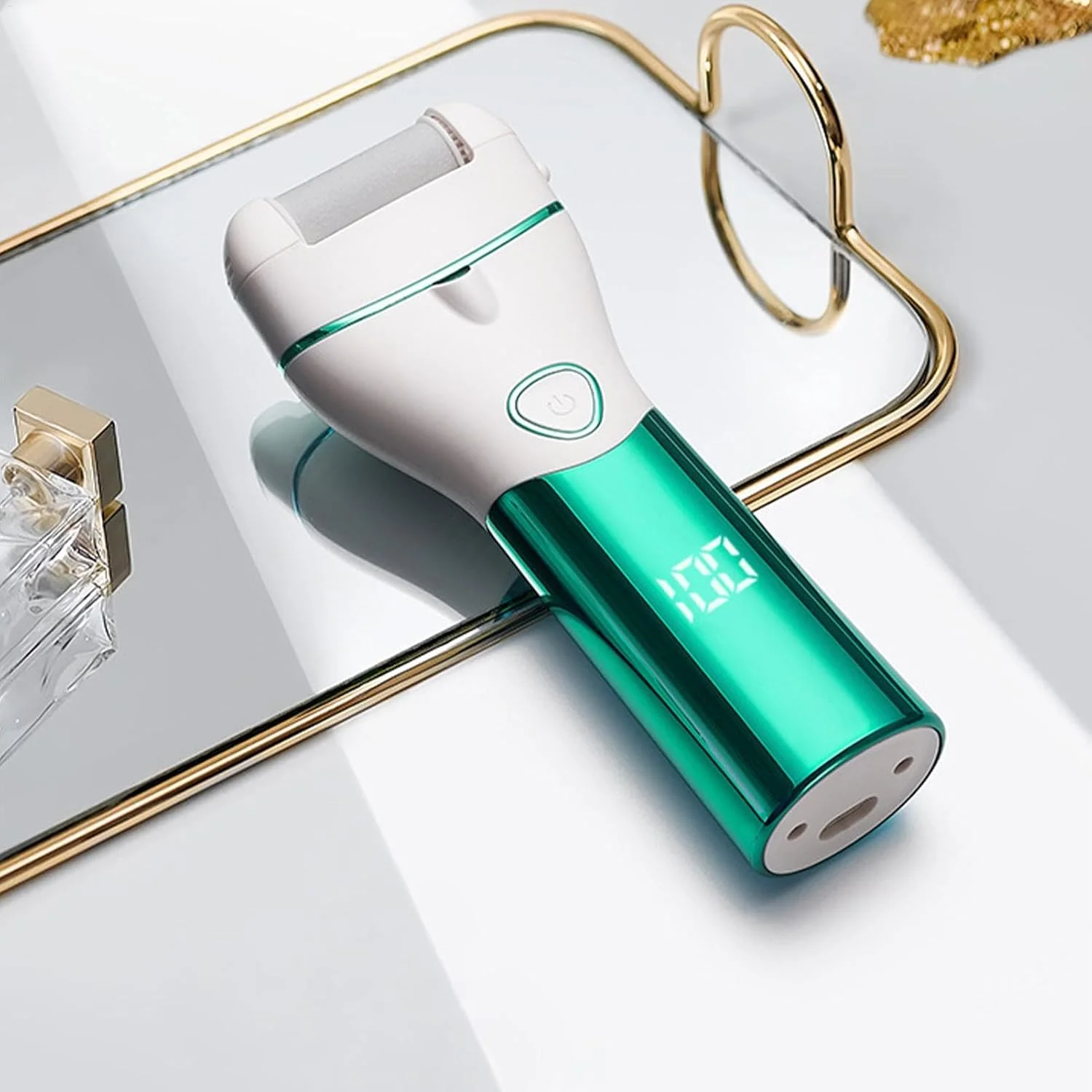 سوهان برقی پدیکور پا - از بین برنده پوست مرده قابل شارژ | کیت مراقبت از پا برقی با 3 سری سنگ زنی برای پوست های خشک، ترک خورده و مرده