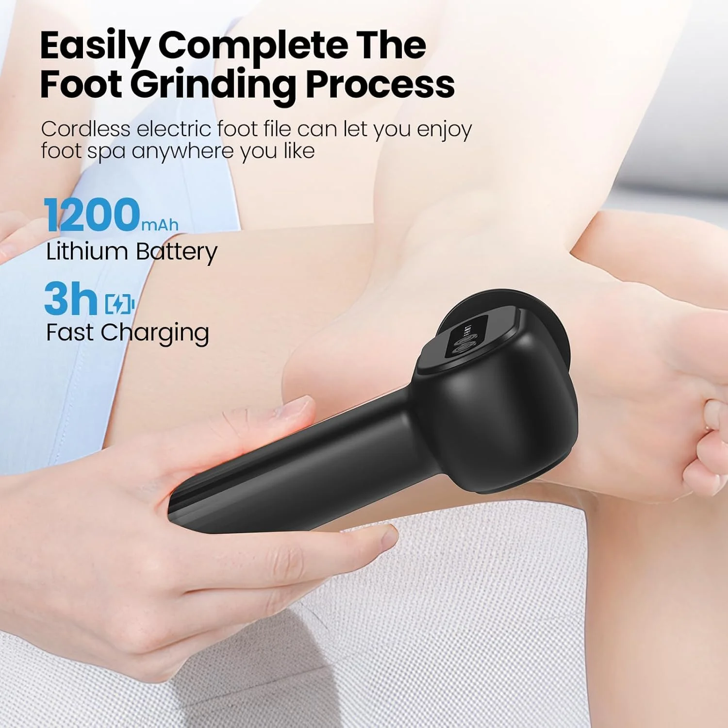 سوهان برقی پدیکور پا، 2 در 1، سنگ پای برقی شارژی بی سیم، لایه بردار پوست مرده، سرعت قابل تنظیم با دیسک های سمباده، ابزار حرفه ای پدیکور، مشکی سوهان برقی پدیکور پا، 2 در 1، سنگ پای برقی شارژی بی سیم، لایه بردار پوست مرده، سرعت قابل تنظیم با دیسک های سمباده، ابزار حرفه ای پدیکور، مشکی