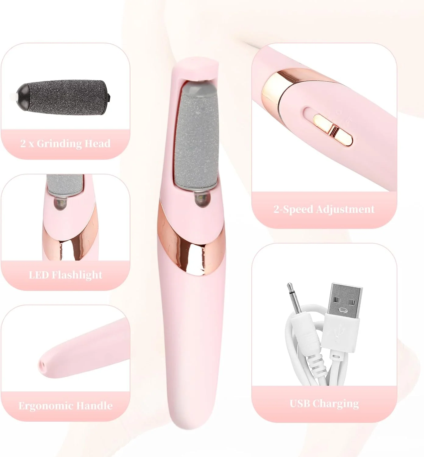 سوهان برقی پا، از بین برنده پینه برقی، سمباده برقی پا، لایه بردار شارژی پا، از بین برنده پینه برای پوست های مرده، ضخیم و خشک پاشنه پا سوهان برقی پا، از بین برنده پینه برقی، سمباده برقی پا، لایه بردار شارژی پا، از بین برنده پینه برای پوست های مرده، ضخیم و خشک پاشنه پا