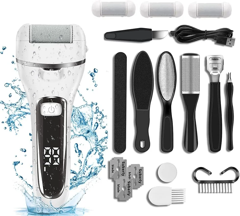 سوهان برقی پینه پا و پولیشر پا - قابل شارژ - ضد آب - ست پدیکور. (مشکی)، 20 عدد (بسته 10 تایی) سوهان برقی پینه پا و پولیشر پا - قابل شارژ - ضد آب - ست پدیکور. (مشکی)، 20 عدد (بسته 10 تایی)