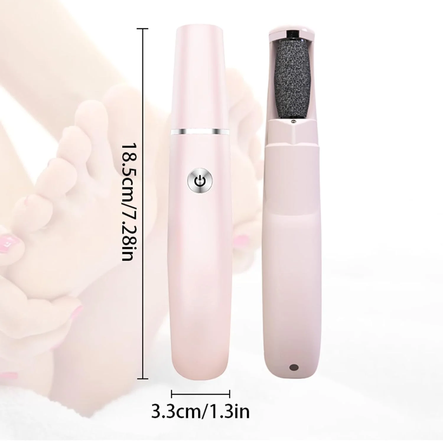 سوهان برقی پدیکور پا مدل 2025، دستگاه مراقبت از پا، سنگ پای برقی، از بین برنده پینه برقی پا، مناسب برای پوست های مرده، ضخیم و خشک پاشنه پا (صورتی)