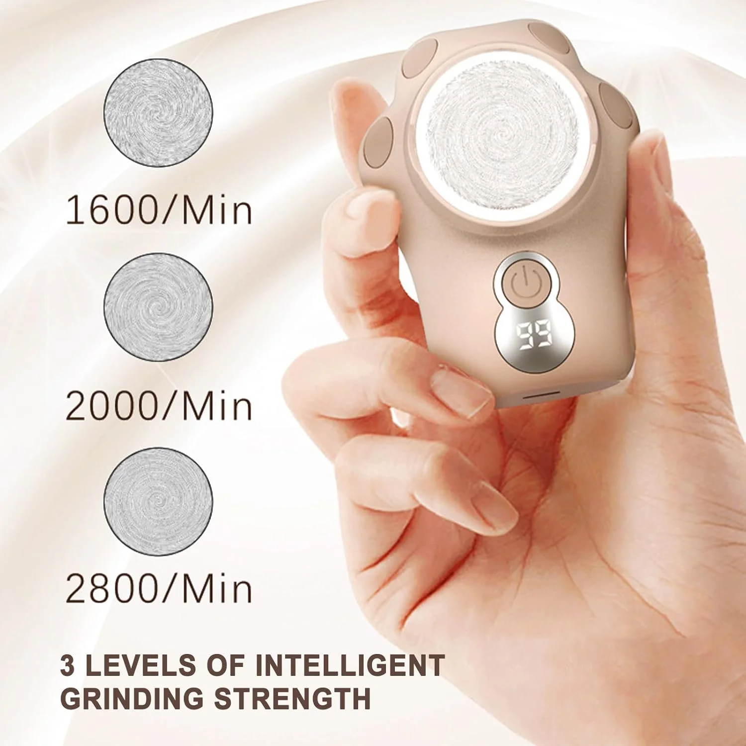 سوهان برقی پدیکور پا | دستگاه سنگ پا برقی - ابزار اسکرابر پدیکور با محفظه تمیز کننده UV داخلی برای بزرگسالان، سالمندان، زنان و مردان سوهان برقی پدیکور پا | دستگاه سنگ پا برقی - ابزار اسکرابر پدیکور با محفظه تمیز کننده UV داخلی برای بزرگسالان، سالمندان، زنان و مردان