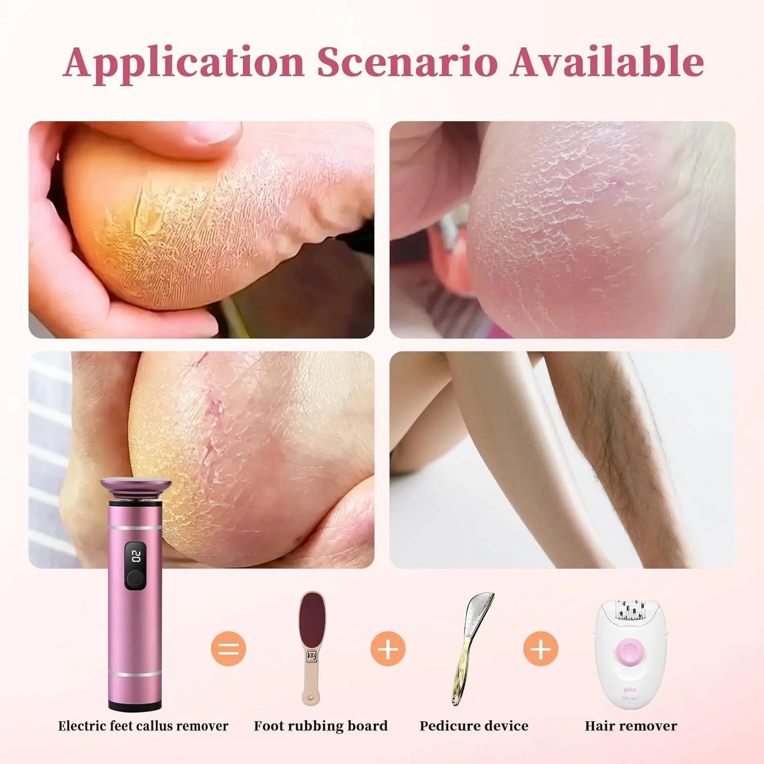 سوهان برقی پا برای از بین بردن پینه و پوست مرده