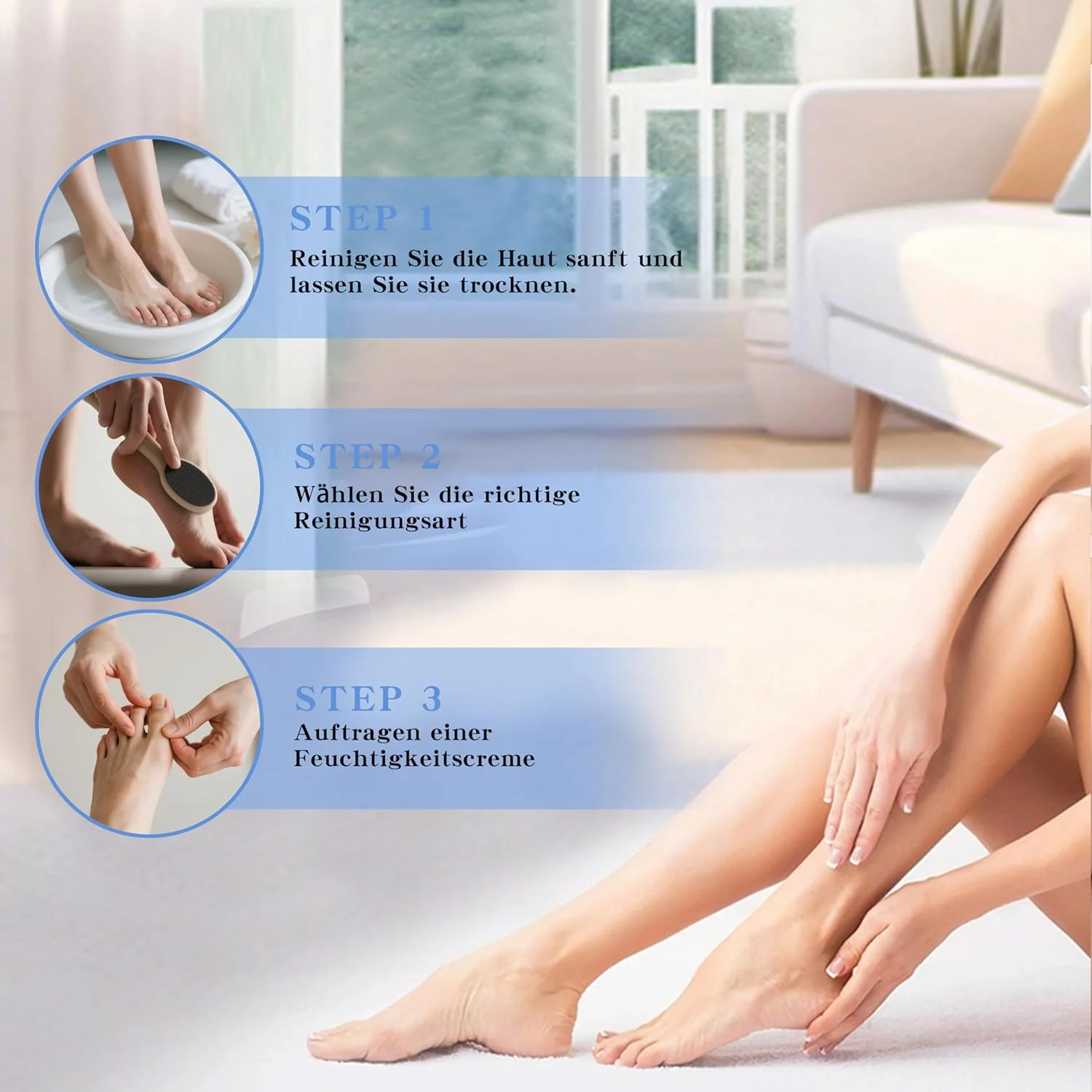 سوهان برقی پا، ست پدیکور قوی، سوهان برقی مراقبت از پا برای پوست های مرده، سخت و ترک خورده (آبی)