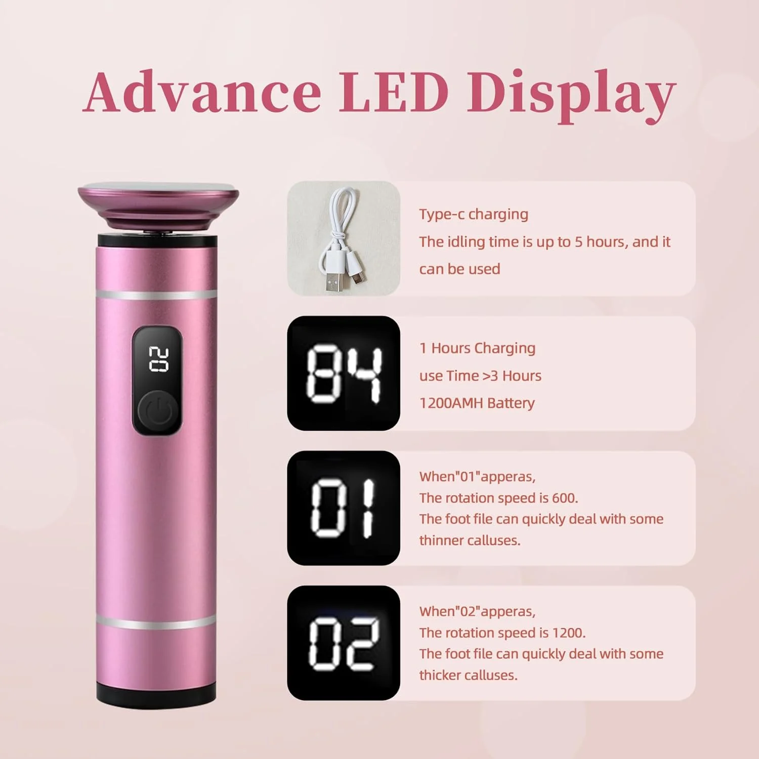 سوهان برقی پا برای از بین بردن پینه و پوست مرده