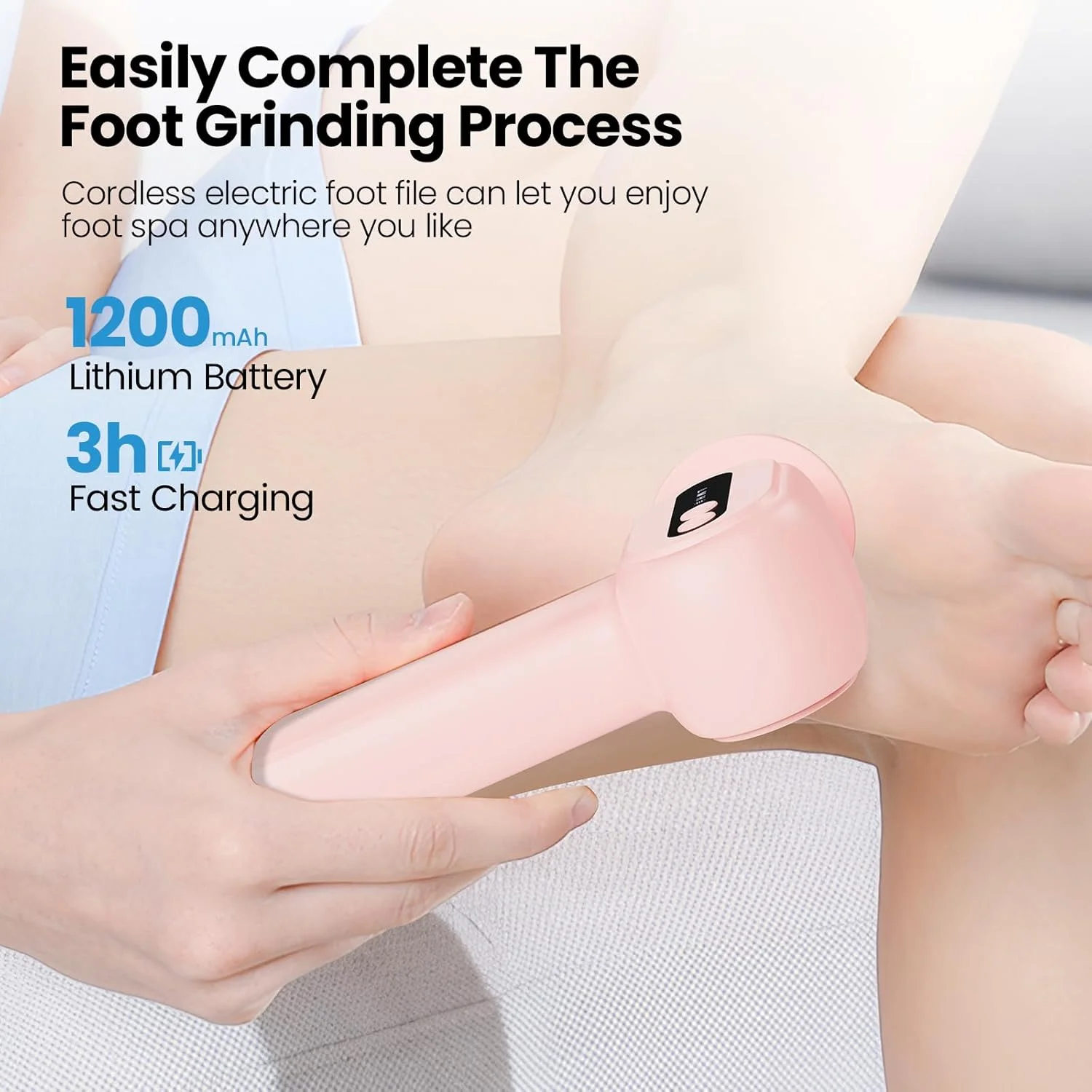 سوهان برقی پینه پا، دستگاه سنگ پای برقی 2 در 1، اسکرابر شارژی و بی سیم پا برای پوست های مرده، سرعت قابل تنظیم با دیسک های سمباده ای، ابزار حرفه ای پدیکور، صورتی سوهان برقی پینه پا، دستگاه سنگ پای برقی 2 در 1، اسکرابر شارژی و بی سیم پا برای پوست های مرده، سرعت قابل تنظیم با دیسک های سمباده ای، ابزار حرفه ای پدیکور، صورتی