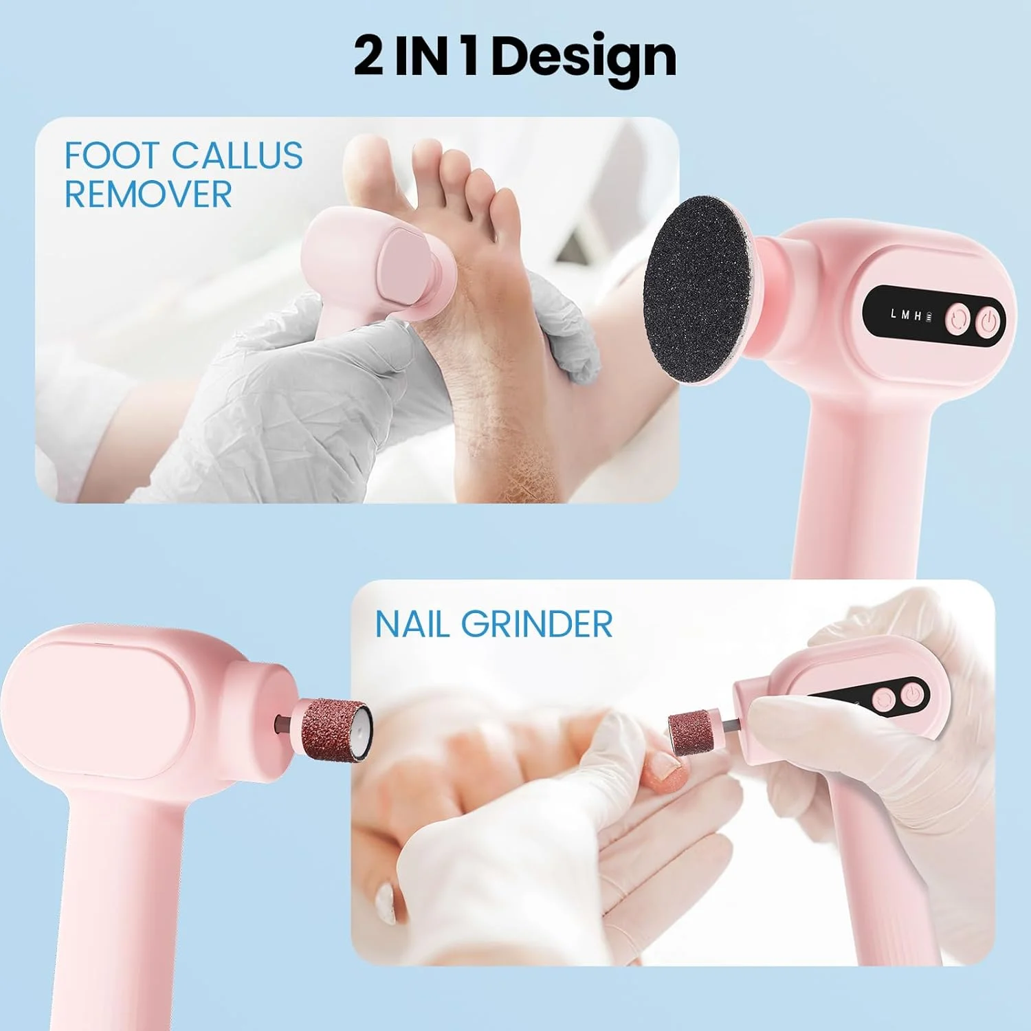 سوهان برقی پینه پا، دستگاه سنگ پای برقی 2 در 1، اسکرابر شارژی و بی سیم پا برای پوست های مرده، سرعت قابل تنظیم با دیسک های سمباده ای، ابزار حرفه ای پدیکور، صورتی سوهان برقی پینه پا، دستگاه سنگ پای برقی 2 در 1، اسکرابر شارژی و بی سیم پا برای پوست های مرده، سرعت قابل تنظیم با دیسک های سمباده ای، ابزار حرفه ای پدیکور، صورتی