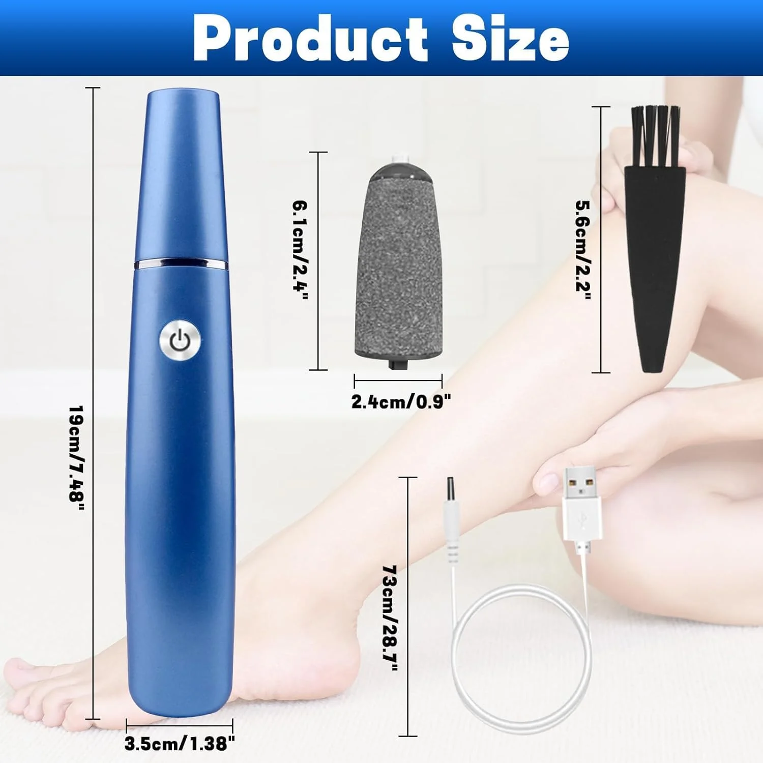 سوهان برقی پا، ست پدیکور، دستگاه الکتریکی مراقبت از پا، سوهان پا، از بین برنده پینه پا برای پاشنه های ترک خورده، پوست مرده، سخت و ترک خورده