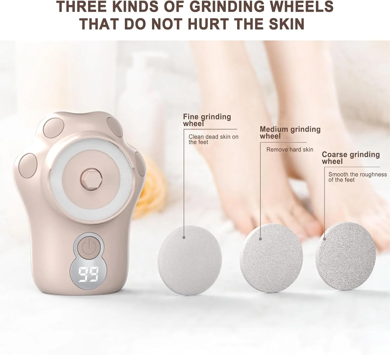 سوهان برقی پدیکور پا | دستگاه سنگ پا برقی - ابزار اسکرابر پدیکور با محفظه تمیز کننده UV داخلی برای بزرگسالان، سالمندان، زنان و مردان سوهان برقی پدیکور پا | دستگاه سنگ پا برقی - ابزار اسکرابر پدیکور با محفظه تمیز کننده UV داخلی برای بزرگسالان، سالمندان، زنان و مردان