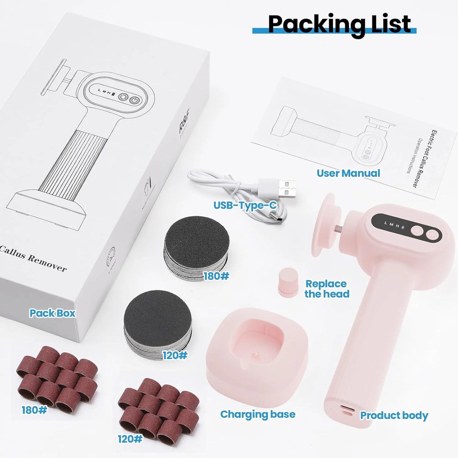 سوهان برقی پینه پا، دستگاه سنگ پای برقی 2 در 1، اسکرابر شارژی و بی سیم پا برای پوست های مرده، سرعت قابل تنظیم با دیسک های سمباده ای، ابزار حرفه ای پدیکور، صورتی سوهان برقی پینه پا، دستگاه سنگ پای برقی 2 در 1، اسکرابر شارژی و بی سیم پا برای پوست های مرده، سرعت قابل تنظیم با دیسک های سمباده ای، ابزار حرفه ای پدیکور، صورتی