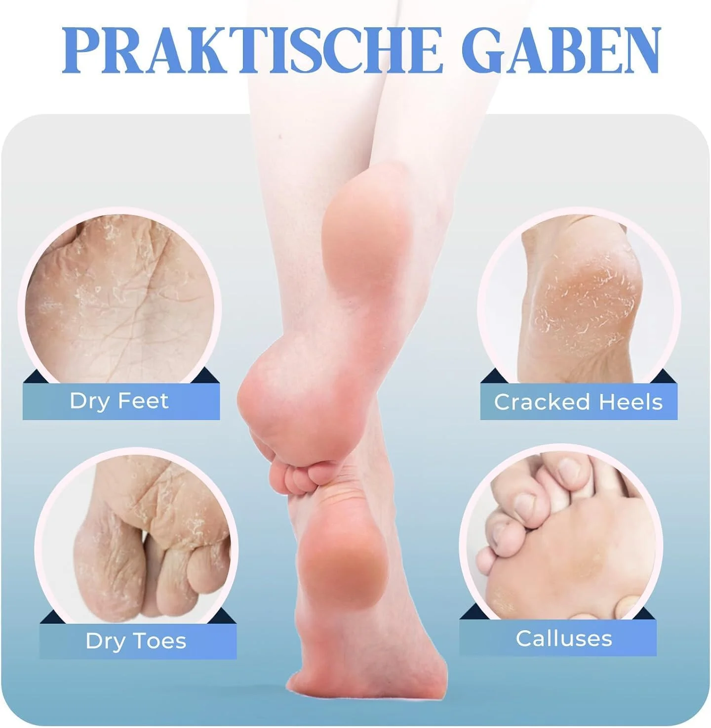 سوهان برقی پا، سوهان برقی از بین برنده پینه، ست قوی پدیکور، سوهان برقی مراقبت از پا برای پوست های مرده، سفت و ترک خورده