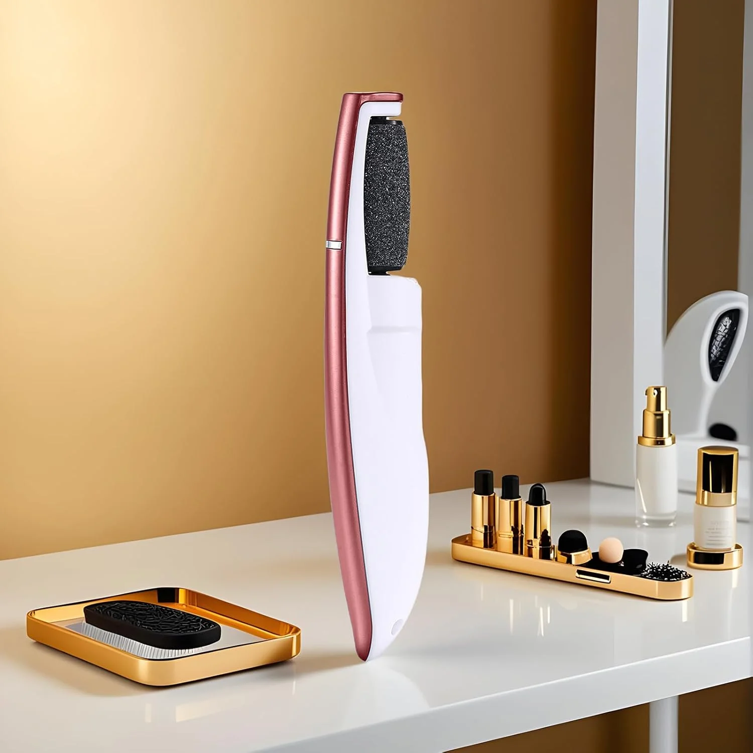 سوهان برقی پا - اسکرابر برقی سنگ پا برای از بین بردن پوست مرده، کیت ابزار پدیکور قابل شارژ برای مراقبت از پوست های ترک خورده، زبر و سخت، مناسب برای استفاده در منزل و مسافرت