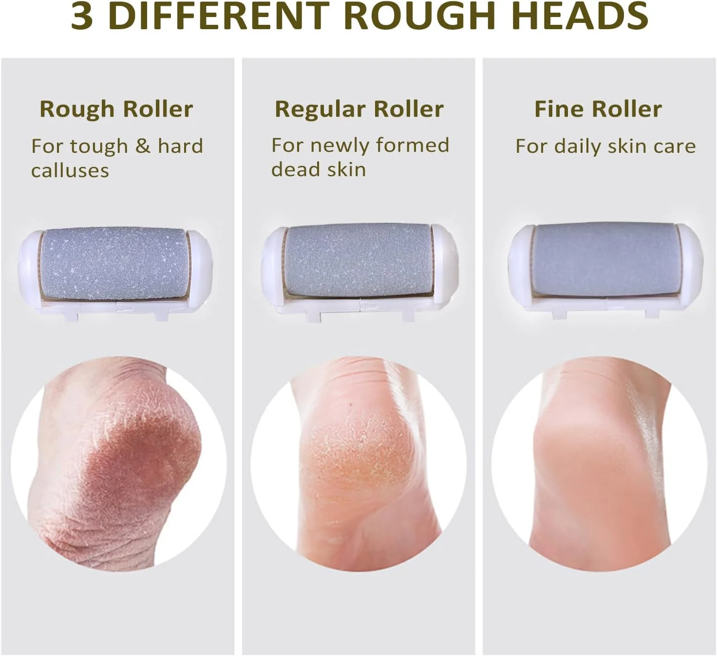 سوهان برقی پدیکور پا - قابل حمل و شارژی با 3 سری - کیت پدیکور برای پوست های خشک، مرده، سفت و ترک خورده سوهان برقی پدیکور پا - قابل حمل و شارژی با 3 سری - کیت پدیکور برای پوست های خشک، مرده، سفت و ترک خورده