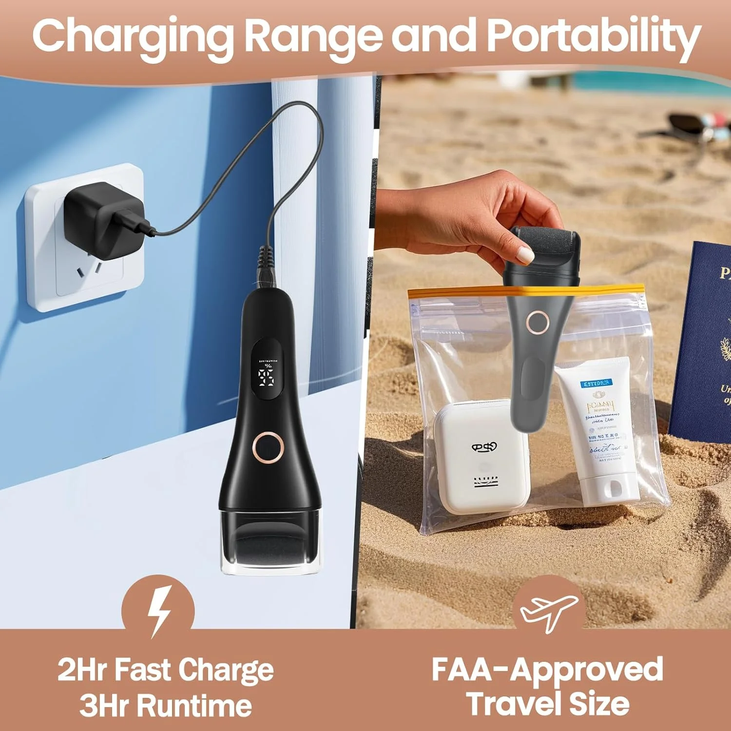 سوهان برقی شارژی پا - سوهان الکترونیکی قابل تنظیم 3 سرعته، پاهایی صاف و بدون زحمت از پوست های خشک، ترک خورده و مرده در خانه - هدیه پدیکور برای زنان و مردان سوهان برقی شارژی پا - سوهان الکترونیکی قابل تنظیم 3 سرعته، پاهایی صاف و بدون زحمت از پوست های خشک، ترک خورده و مرده در خانه - هدیه پدیکور برای زنان و مردان