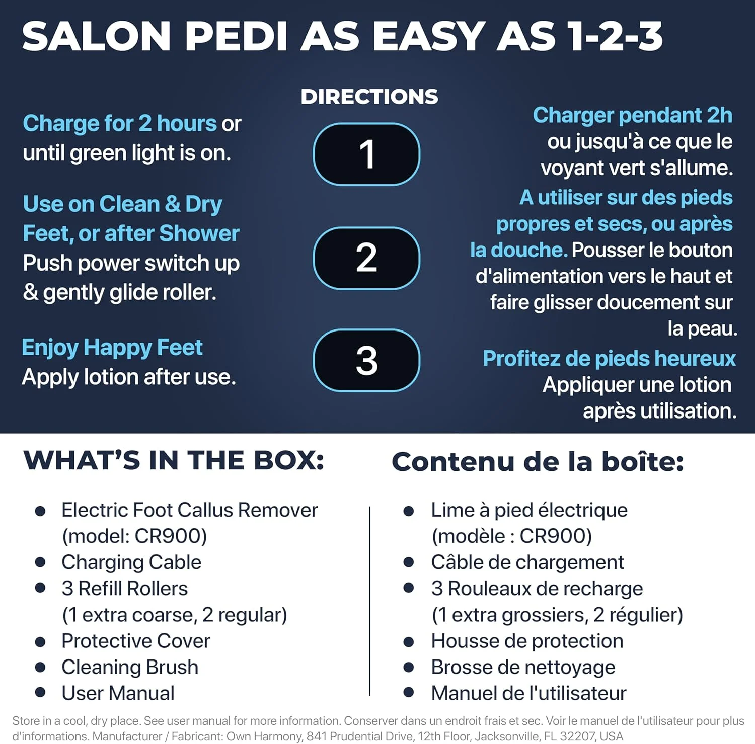 سوهان برقی پدیکور پا: بهترین ابزار پدیکور برای آقایان از Own Harmony با 3 غلتک (قدرتمند)، سوهان برقی مراقبت از پا - ایده آل برای پوست های سفت، ترک خورده، خشک، و مرده (کابل USB) سوهان برقی پدیکور پا: بهترین ابزار پدیکور برای آقایان از Own Harmony با 3 غلتک (قدرتمند)، سوهان برقی مراقبت از پا - ایده آل برای پوست های سفت، ترک خورده، خشک، و مرده (کابل USB)