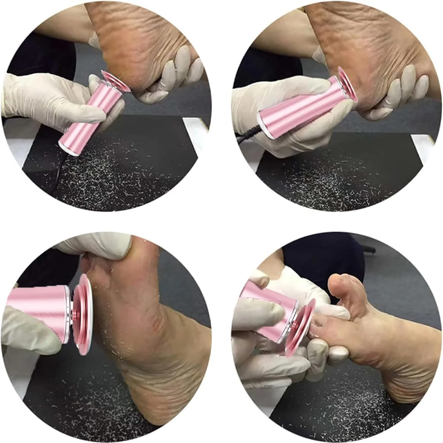 سوهان برقی پا، سوهان برقی قابل تنظیم سرعت با 60 عدد دیسک سمباده تعویضی، کیت پدیکور سوهان برقی پا برای از بین بردن پوست سفت و پینه (صورتی) سوهان برقی پا، سوهان برقی قابل تنظیم سرعت با 60 عدد دیسک سمباده تعویضی، کیت پدیکور سوهان برقی پا برای از بین بردن پوست سفت و پینه (صورتی)