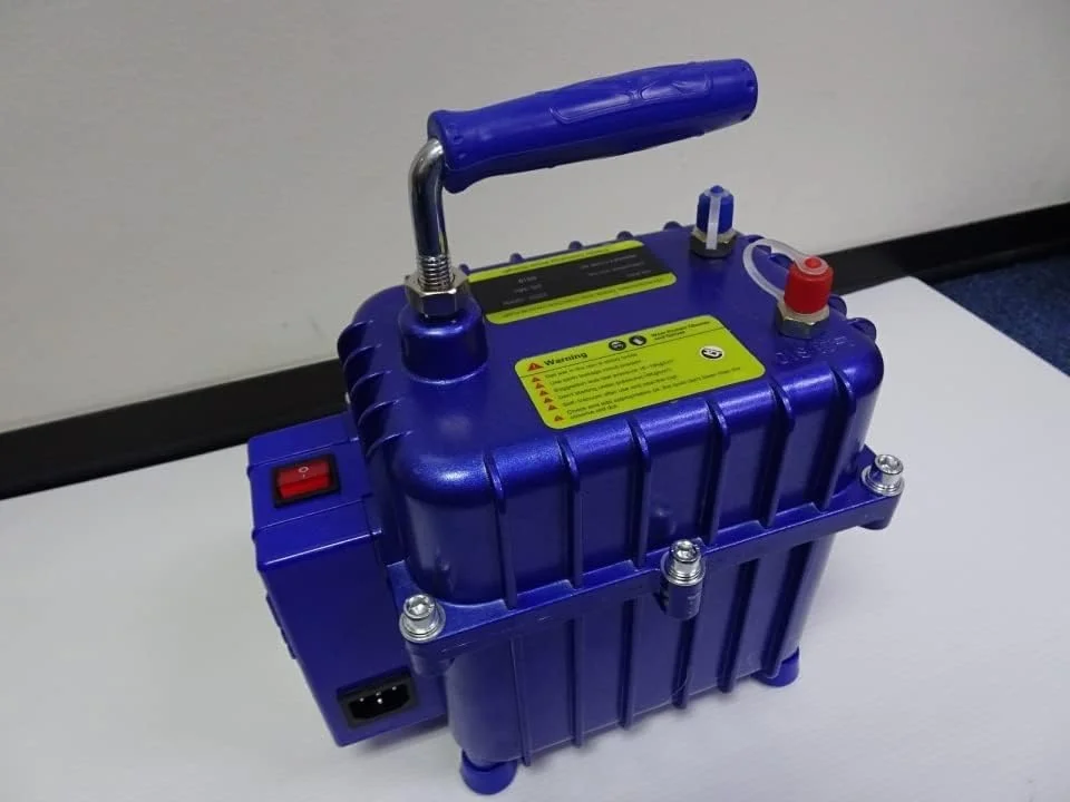 پمپ وکیوم چند منظوره، پمپ هوای مبرد، پمپ وکیوم مکش و فشار، 28 لیتر در دقیقه برای سرویس A/C خودرو، پمپ تست وکیوم و فشار 2 در 1 (220 ولت/50 هرتز)، ابزار تعمیر تهویه مطبوع قابل حمل خودرو