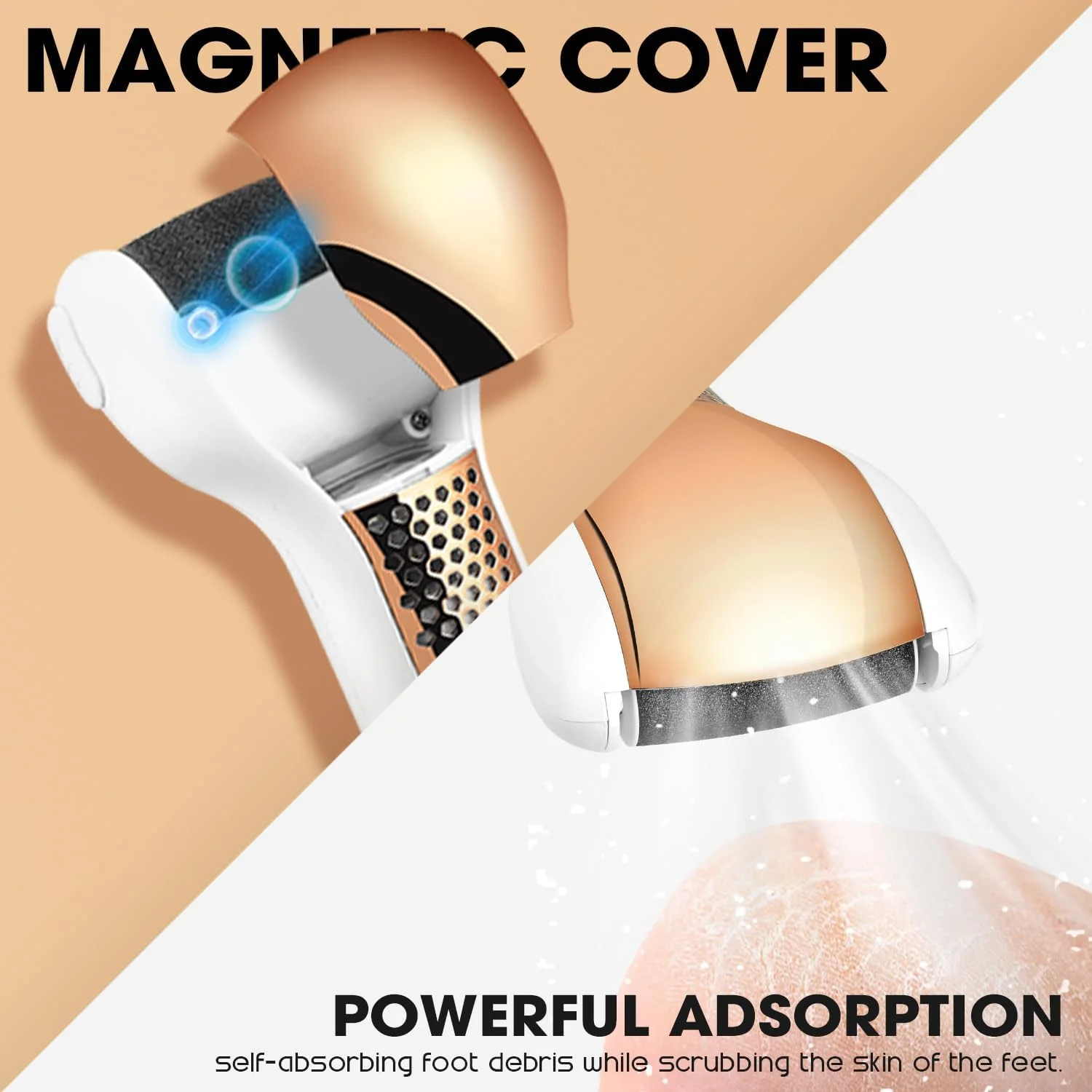 سوهان برقی پدیکور و از بین برنده پینه پا DSP با 2 سرعت، 10000 دور در دقیقه و 3 غلتک - سوهان ضد آب IPX5، 90 دقیقه زمان کارکرد، اسکرابر موثر پا و از بین برنده پینه برای مراقبت از پا سوهان برقی پدیکور و از بین برنده پینه پا DSP با 2 سرعت، 10000 دور در دقیقه و 3 غلتک - سوهان ضد آب IPX5، 90 دقیقه زمان کارکرد، اسکرابر موثر پا و از بین برنده پینه برای مراقبت از پا