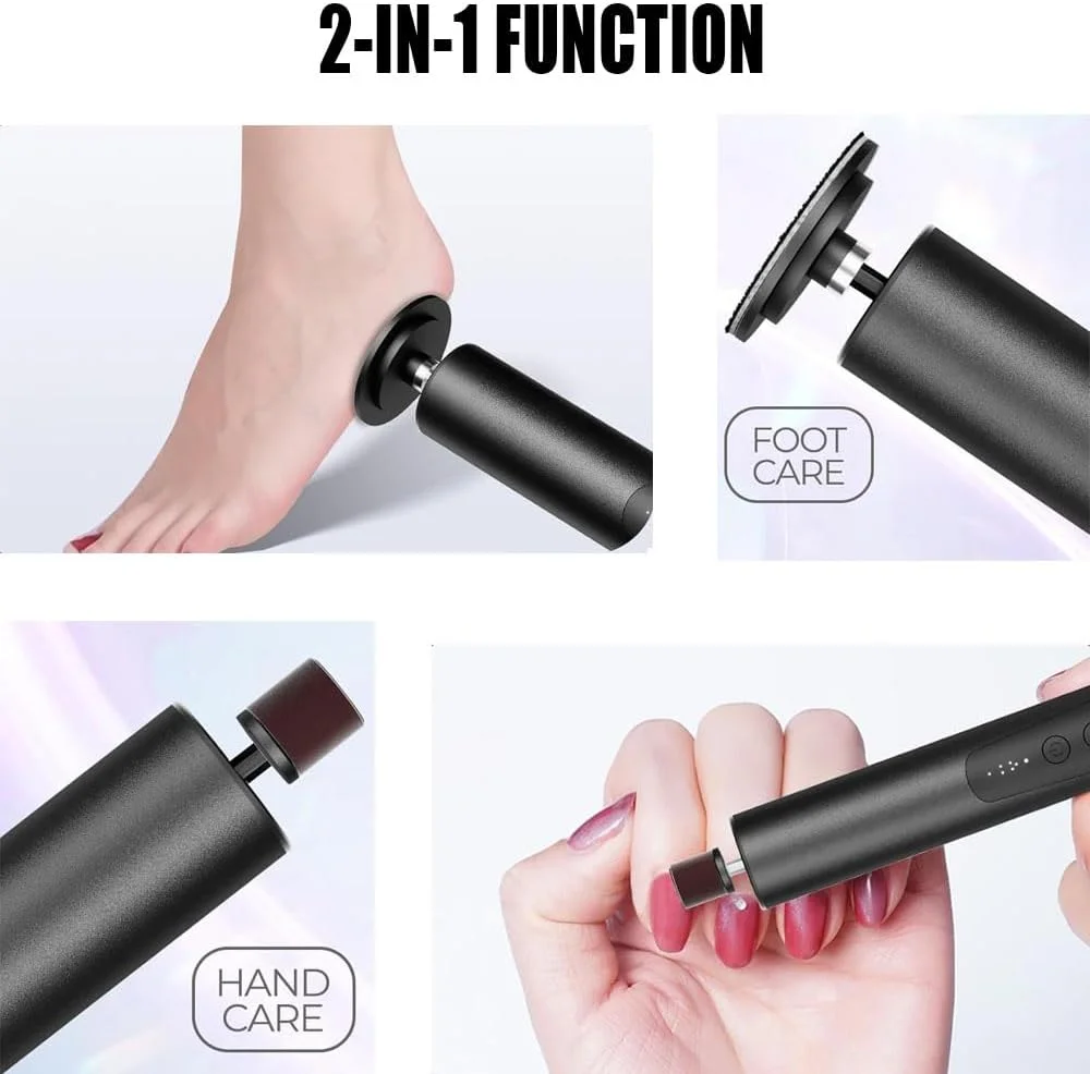 سوهان برقی پدیکور دکتر پدی بی سیم برای پا با سوهان ناخن 2 در 1، دستگاه سنگ پا برقی قابل شارژ برای ترک خوردگی پوست مرده و پینه های خشک به همراه دیسک سمباده ای و 6 سرعت قابل تنظیم سوهان برقی پدیکور دکتر پدی بی سیم برای پا با سوهان ناخن 2 در 1، دستگاه سنگ پا برقی قابل شارژ برای ترک خوردگی پوست مرده و پینه های خشک به همراه دیسک سمباده ای و 6 سرعت قابل تنظیم