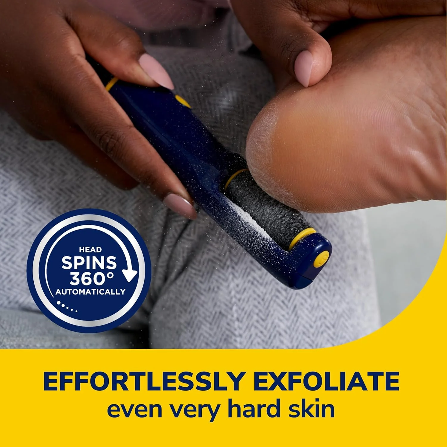 سوهان برقی پینه دکتر شولز، حذف کننده پوست سخت الکتریکی پا، پوست نرم و صاف بدون زحمت در عرض چند دقیقه، ایده آل برای مسافرت، برای زنان و مردان، شامل باتری های AAA