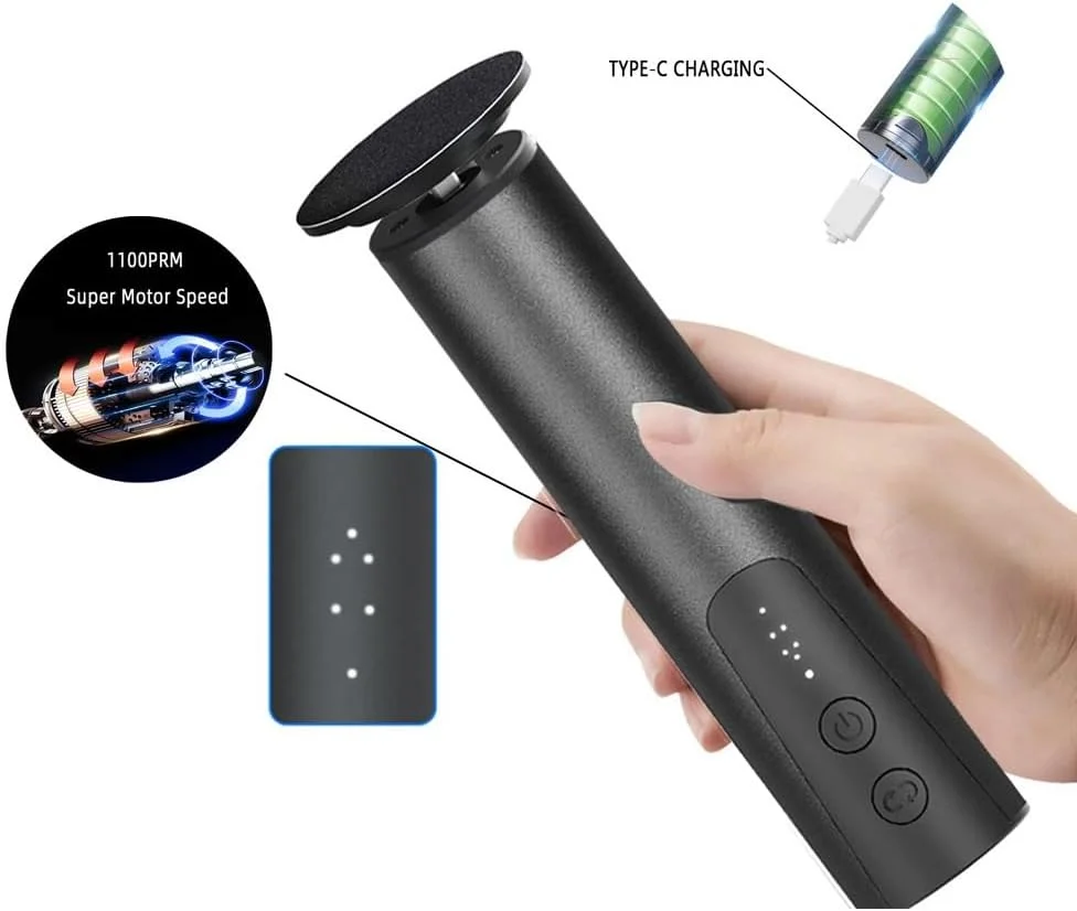 سوهان برقی پدیکور دکتر پدی بی سیم برای پا با سوهان ناخن 2 در 1، دستگاه سنگ پا برقی قابل شارژ برای ترک خوردگی پوست مرده و پینه های خشک به همراه دیسک سمباده ای و 6 سرعت قابل تنظیم سوهان برقی پدیکور دکتر پدی بی سیم برای پا با سوهان ناخن 2 در 1، دستگاه سنگ پا برقی قابل شارژ برای ترک خوردگی پوست مرده و پینه های خشک به همراه دیسک سمباده ای و 6 سرعت قابل تنظیم