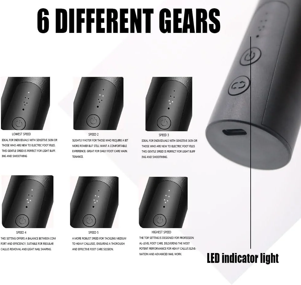 سوهان برقی پدیکور دکتر پدی بی سیم برای پا با سوهان ناخن 2 در 1، دستگاه سنگ پا برقی قابل شارژ برای ترک خوردگی پوست مرده و پینه های خشک به همراه دیسک سمباده ای و 6 سرعت قابل تنظیم سوهان برقی پدیکور دکتر پدی بی سیم برای پا با سوهان ناخن 2 در 1، دستگاه سنگ پا برقی قابل شارژ برای ترک خوردگی پوست مرده و پینه های خشک به همراه دیسک سمباده ای و 6 سرعت قابل تنظیم