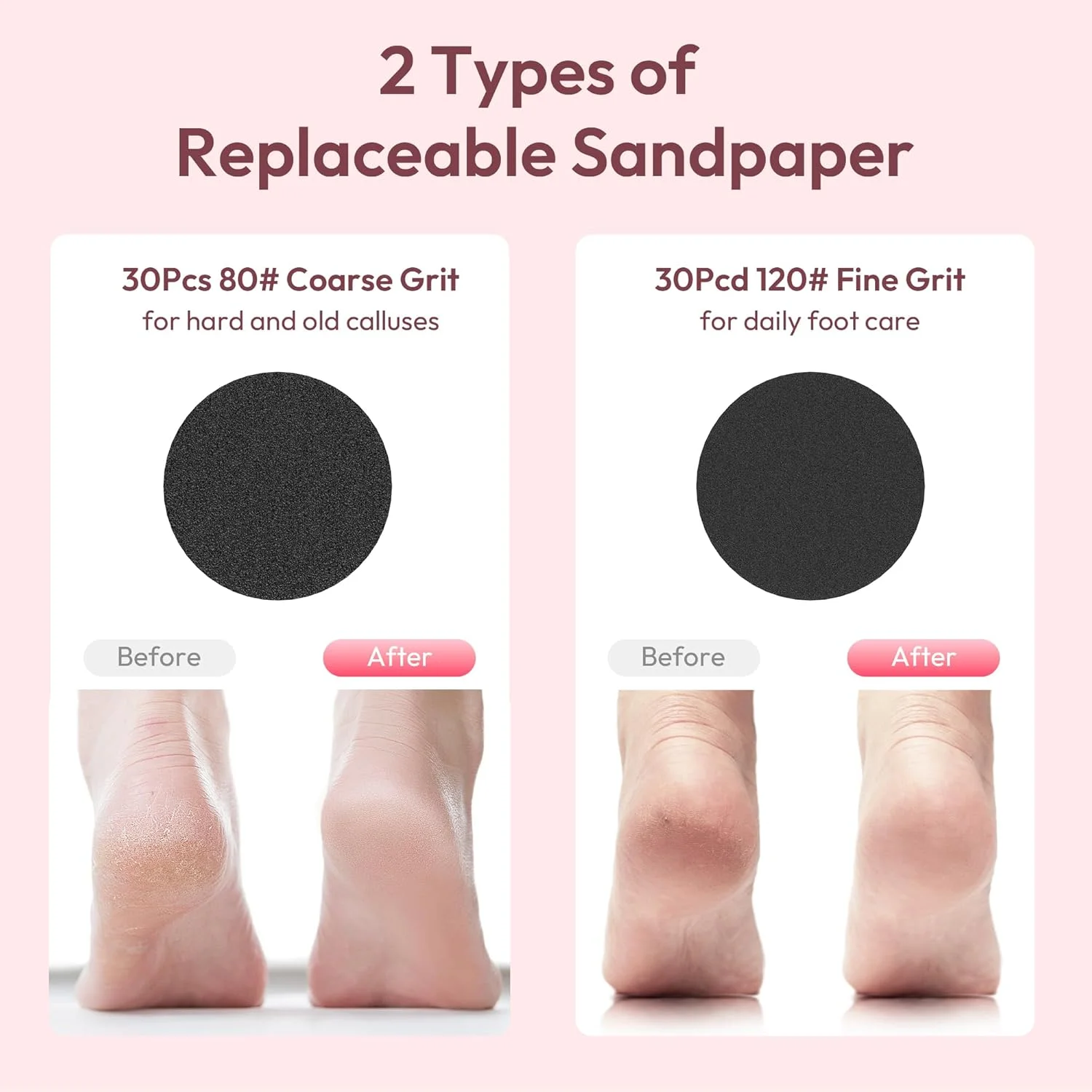 سوهان برقی پدیکور دریووکس، سوهان برقی شارژی 2 در 1 برای پا، ابزار پدیکور با 70 عدد کاغذ سمباده، سوهان حرفه ای پا برای پوست های مرده - صورتی سوهان برقی پدیکور دریووکس، سوهان برقی شارژی 2 در 1 برای پا، ابزار پدیکور با 70 عدد کاغذ سمباده، سوهان حرفه ای پا برای پوست های مرده - صورتی