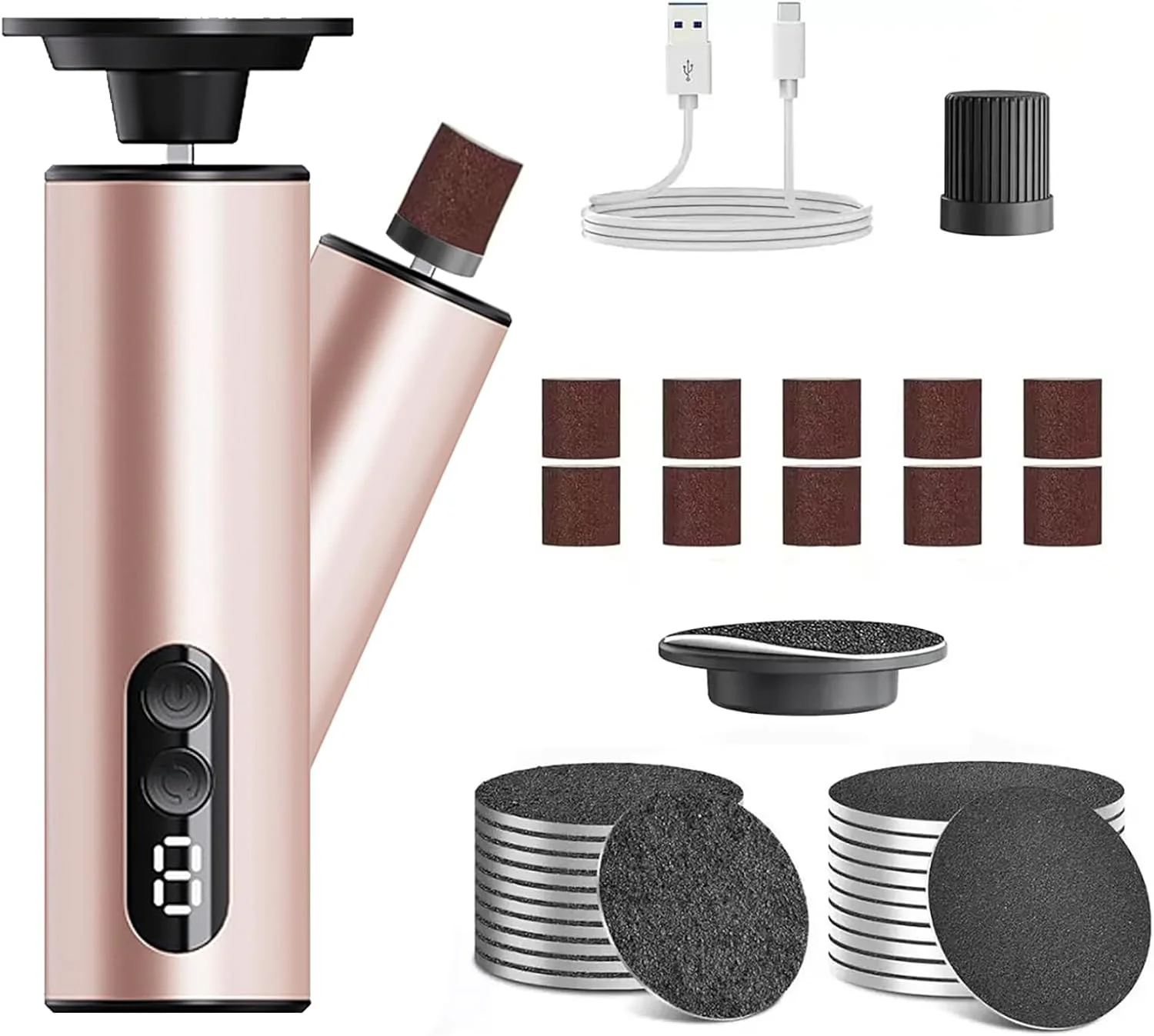 Callus Remover for Feet Electric Foot File Rechargeable Portable Pedicure Tools Dead Skin Remover Feet Care for Dead Hard Cracked Dry Skin