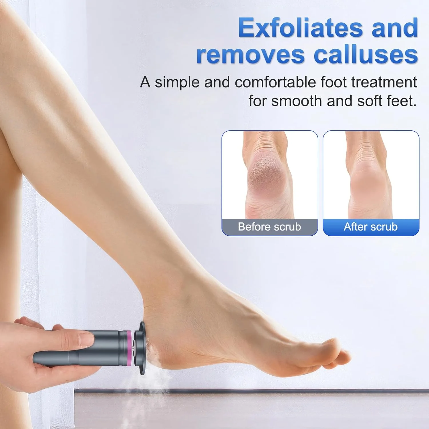 سوهان برقی پینه پا، پلنر پا، 850 دور در دقیقه، کنترل سرعت پیوسته، 30 عدد سری سمباده برقی، شامل تغییر جهت چرخش برای مراقبت حرفه ای از پا در خانه، خاکستری سوهان برقی پینه پا، پلنر پا، 850 دور در دقیقه، کنترل سرعت پیوسته، 30 عدد سری سمباده برقی، شامل تغییر جهت چرخش برای مراقبت حرفه ای از پا در خانه، خاکستری