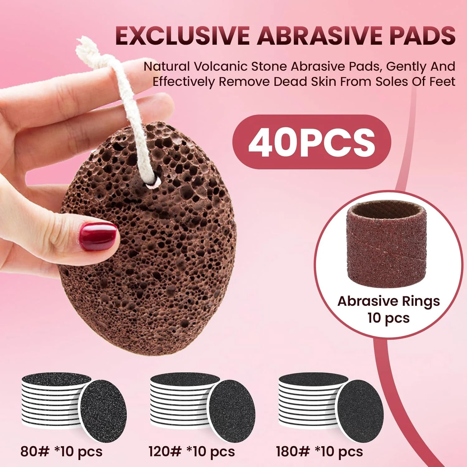 سوهان برقی پا و از بین برنده پینه 2 در 1 - دارای 9 سرعت قابل تنظیم، قابل شارژ، از بین برنده پوست سخت به همراه 30 دیسک سمباده، 10 حلقه سنباده، نمایشگر LCD (Type-C) (صورتی) سوهان برقی پا و از بین برنده پینه 2 در 1 - دارای 9 سرعت قابل تنظیم، قابل شارژ، از بین برنده پوست سخت به همراه 30 دیسک سمباده، 10 حلقه سنباده، نمایشگر LCD (Type-C) (صورتی)