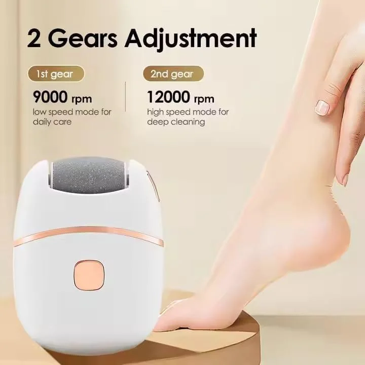 Electric Callus Remover, Rechargeable Foot Scrubber for Dead Skin & Cracked Heels, Pedicure Device with 2 Roller Heads, 2 Speeds & Waterproof Design for Smooth, Soft Feet (White Pedicure Tool) Electric Callus Remover, Rechargeable Foot Scrubber for Dead Skin & Cracked Heels, Pedicure Device with 2 Roller Heads, 2 Speeds & Waterproof Design for Smooth, Soft Feet (White Pedicure Tool)