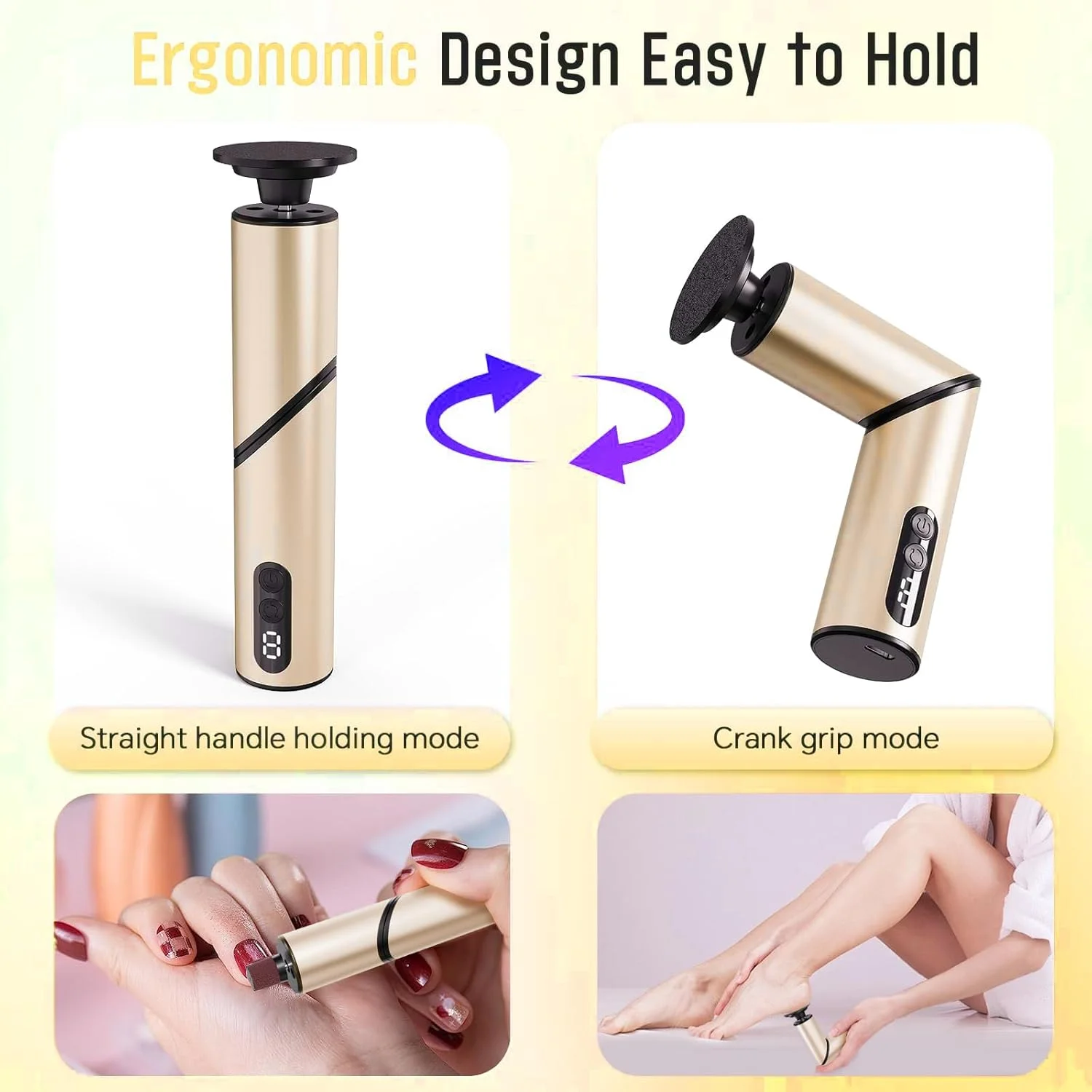 سوهان برقی پدیکور 2 در 1، از بین برنده پینه پا، سوهان برقی پا، ابزار پدیکور با 9 سرعت قابل تنظیم سوهان برقی پدیکور 2 در 1، از بین برنده پینه پا، سوهان برقی پا، ابزار پدیکور با 9 سرعت قابل تنظیم