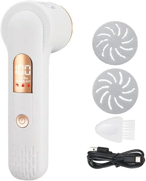 سوهان برقی پدیکور پا DoCatop، سوهان پا شارژی، ابزار حرفه ای و قابل حمل پدیکور برای پوست های مرده و پینه ها، کیت ضد آب مراقبت از پا، نمایشگر LCD، 2 سرعته