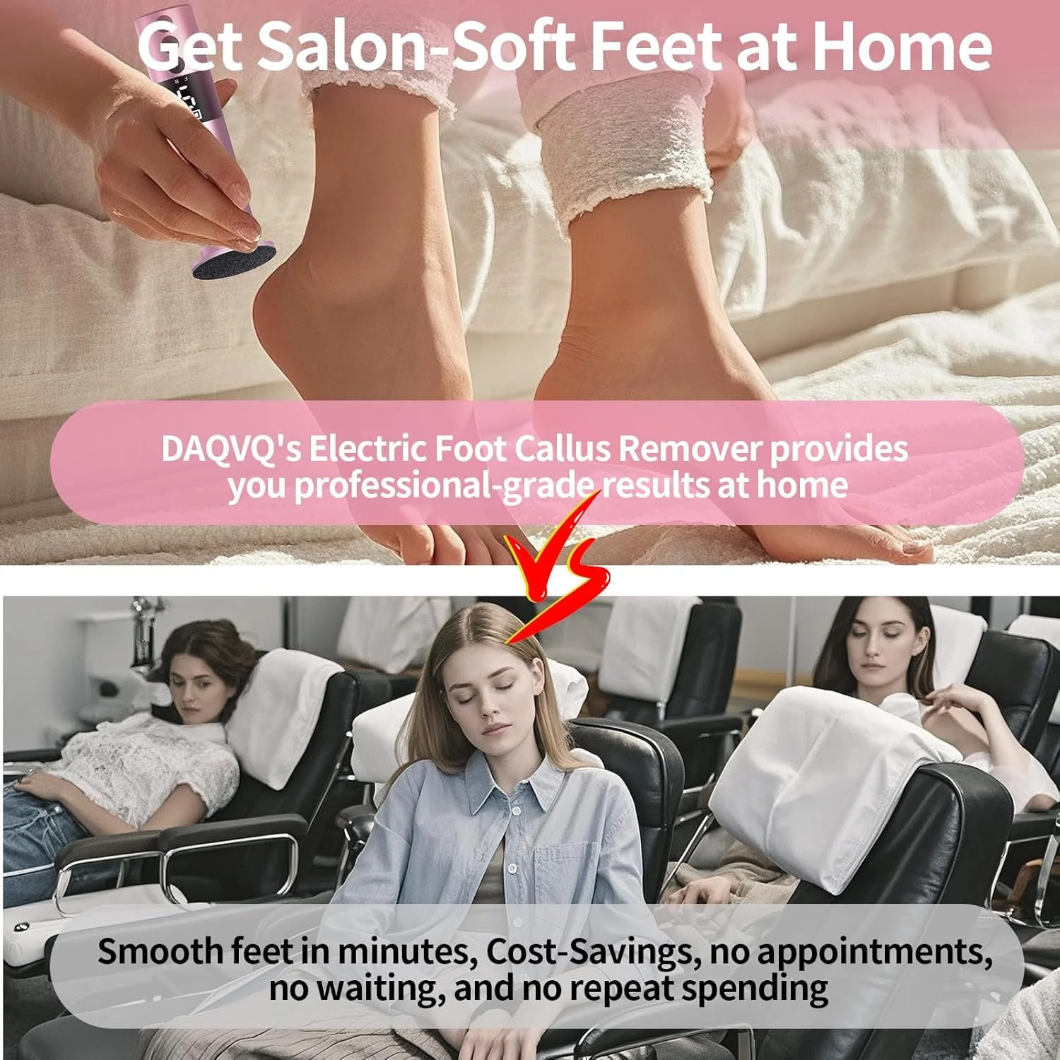 سوهان برقی پینه پا DAQVQ، سوهان برقی 2 در 1 پا/سوهان ناخن، سوهان پای حرفه ای بی سیم با صفحه نمایش دیجیتال، 9 سرعت قابل تنظیم، کیت سوهان پدیکور F/R و نمایشگر باتری - صورتی فلش سوهان برقی پینه پا DAQVQ، سوهان برقی 2 در 1 پا/سوهان ناخن، سوهان پای حرفه ای بی سیم با صفحه نمایش دیجیتال، 9 سرعت قابل تنظیم، کیت سوهان پدیکور F/R و نمایشگر باتری - صورتی فلش