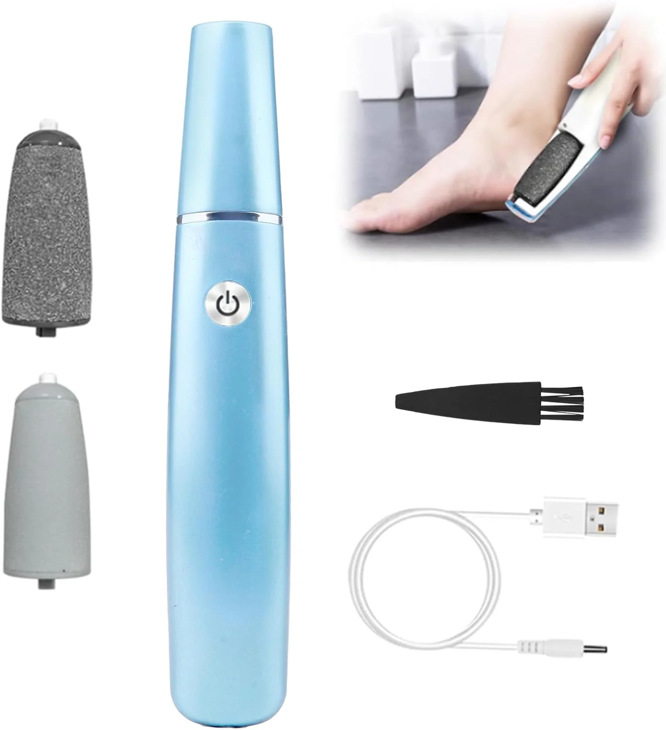 سوهان برقی پینه پا دندین، سوهان برقی پا، ست پدیکور، مراقبت برقی پا، از بین بردن پینه پا، از بین بردن برقی پینه پا، برای پوست های مرده، سخت و ترک خورده