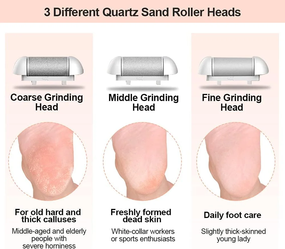 سوهان برقی پا DanByte، کیت ابزار پدیکور شارژی، از بین برنده پینه پا با 3 سری غلتکی، 2 سرعت، نمایشگر برای از بین بردن پاشنه های ترک خورده، پینه ها و پوست سخت سوهان برقی پا DanByte، کیت ابزار پدیکور شارژی، از بین برنده پینه پا با 3 سری غلتکی، 2 سرعت، نمایشگر برای از بین بردن پاشنه های ترک خورده، پینه ها و پوست سخت