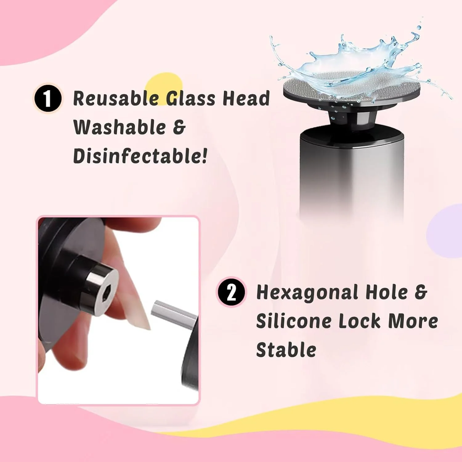 سوهان برقی پدیکور پا Dolcevitae - دارای 9 سرعت با دیسک سنگ زنی کریستال شیشه ای و جعبه نگهداری، 20 عدد کاغذ سنباده 80/120، 10 سری ناخن، شارژ سریع Type-C برای پوست های مرده سوهان برقی پدیکور پا Dolcevitae - دارای 9 سرعت با دیسک سنگ زنی کریستال شیشه ای و جعبه نگهداری، 20 عدد کاغذ سنباده 80/120، 10 سری ناخن، شارژ سریع Type-C برای پوست های مرده