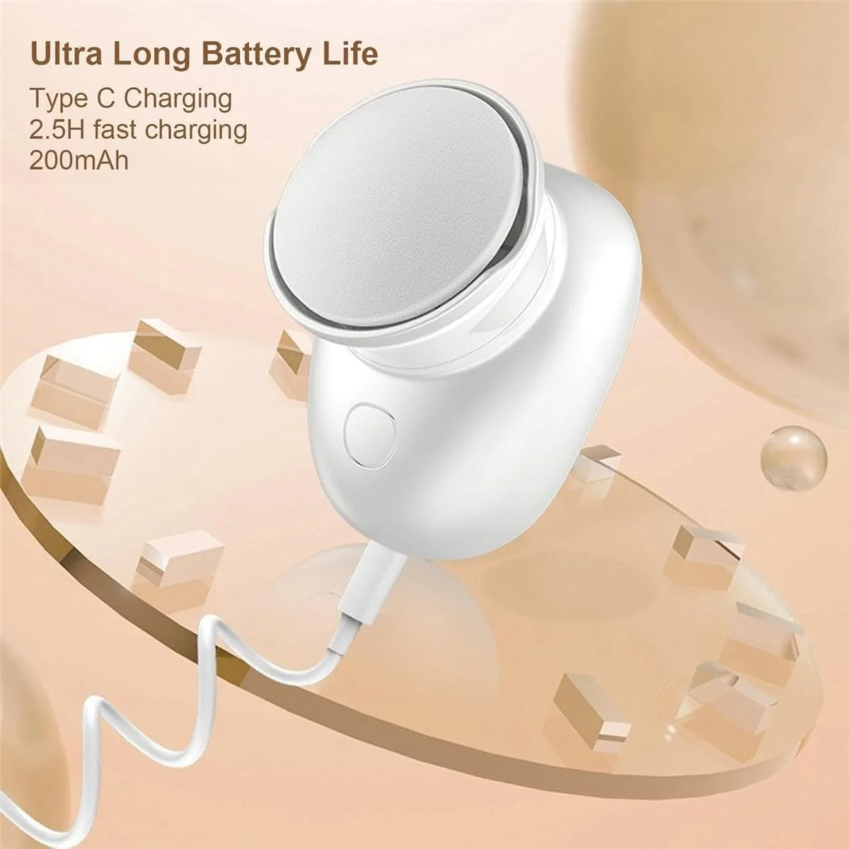 مینی سنگ پای برقی قابل حمل، سوهان پدیکور برقی شارژی USB با 2 سری سنگ زنی، فایل پدیکور الکترونیکی دو سرعته برای ترمیم پاشنه پا، ابزار مراقبت از پوست های مرده، سفت و خشک ترک خورده