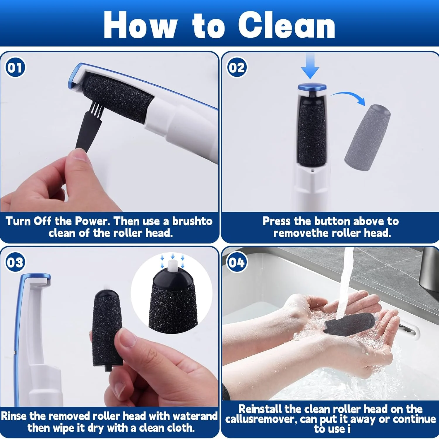سوهان برقی پینه پا دندین، سوهان برقی پا، ست پدیکور، مراقبت برقی پا، از بین بردن پینه پا، از بین بردن برقی پینه پا، برای پوست های مرده، سخت و ترک خورده
