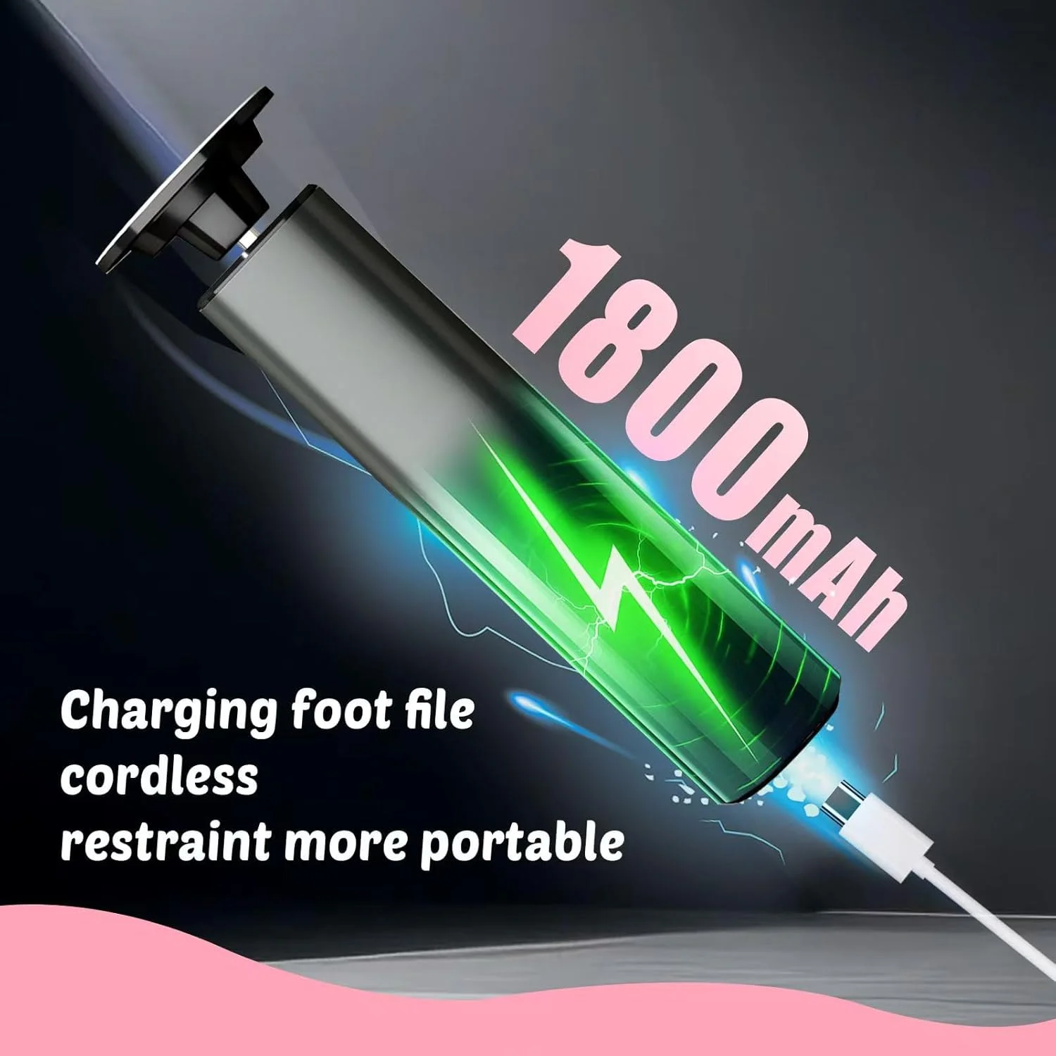 سوهان برقی پدیکور پا Dolcevitae - دارای 9 سرعت با دیسک سنگ زنی کریستال شیشه ای و جعبه نگهداری، 20 عدد کاغذ سنباده 80/120، 10 سری ناخن، شارژ سریع Type-C برای پوست های مرده سوهان برقی پدیکور پا Dolcevitae - دارای 9 سرعت با دیسک سنگ زنی کریستال شیشه ای و جعبه نگهداری، 20 عدد کاغذ سنباده 80/120، 10 سری ناخن، شارژ سریع Type-C برای پوست های مرده