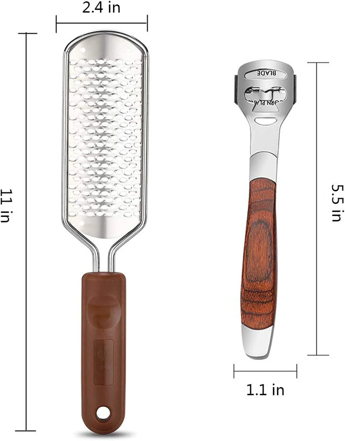 سوهان پدیکور DELFINO، رنده بزرگ پا و تراشنده پینه دسته چوبی (10 تیغه تعویضی و 1 سری سوهان پا)، کیت سوهان پدیکور پا، خراشنده پاشنه پا، از بین برنده پینه پا سوهان پدیکور DELFINO، رنده بزرگ پا و تراشنده پینه دسته چوبی (10 تیغه تعویضی و 1 سری سوهان پا)، کیت سوهان پدیکور پا، خراشنده پاشنه پا، از بین برنده پینه پا