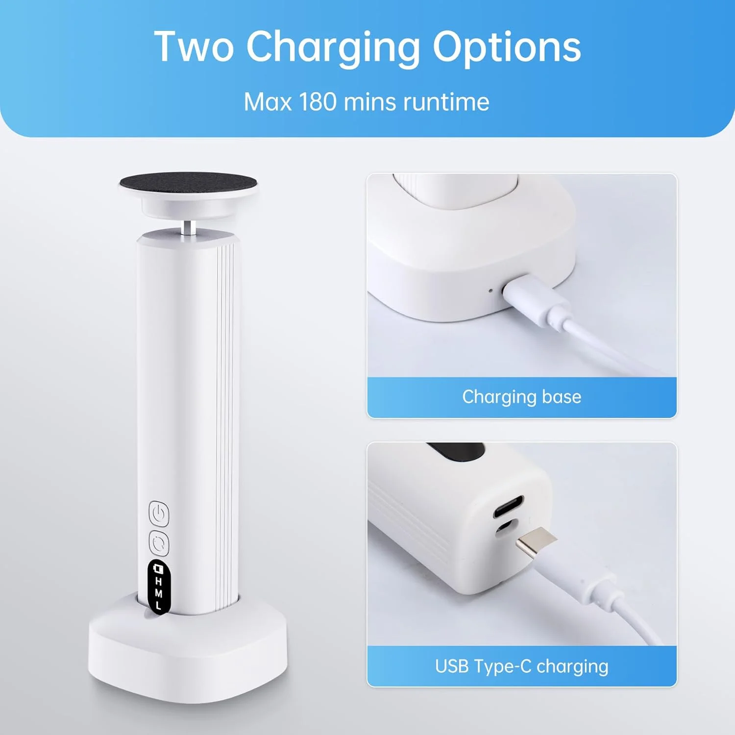 سوهان برقی پدیکور پا - سوهان شارژی پا برای داشتن پاهایی نرم و لطیف، 6 سرعت، شارژ USB، پدهای سمباده ای قابل تعویض، از بین برنده پوست مرده قابل حمل برای آقایان و خانم ها سوهان برقی پدیکور پا - سوهان شارژی پا برای داشتن پاهایی نرم و لطیف، 6 سرعت، شارژ USB، پدهای سمباده ای قابل تعویض، از بین برنده پوست مرده قابل حمل برای آقایان و خانم ها