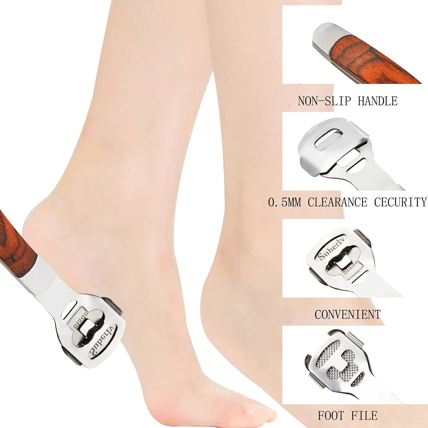 مجموعه 52 عددی رنده پینه پا، 1 عدد تیغ پا استیل ضد زنگ با دسته چوبی به همراه 50 تیغه یدکی و 1 عدد سر سوهان پا، ابزار مراقبت از پا، رنده پینه پا، از بین برنده پوست خشک و سخت دست و پا مجموعه 52 عددی رنده پینه پا، 1 عدد تیغ پا استیل ضد زنگ با دسته چوبی به همراه 50 تیغه یدکی و 1 عدد سر سوهان پا، ابزار مراقبت از پا، رنده پینه پا، از بین برنده پوست خشک و سخت دست و پا