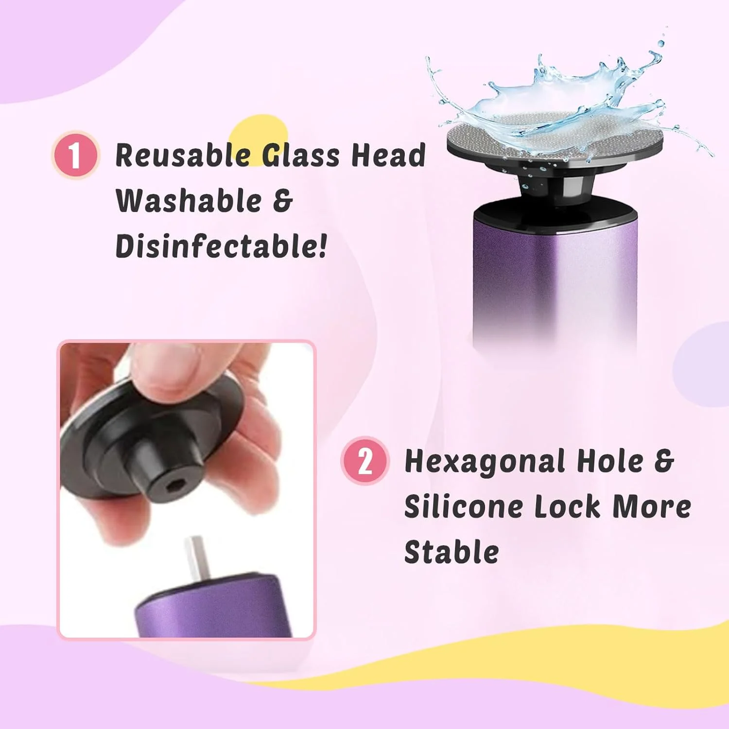 سوهان برقی پدیکور پا Dolcevitae - دارای 9 سرعت با دیسک سنگ زنی کریستال شیشه ای و جعبه نگهداری، 20 عدد کاغذ سنباده 80/120، 10 سری ناخن، شارژ سریع Type-C برای پوست های مرده سوهان برقی پدیکور پا Dolcevitae - دارای 9 سرعت با دیسک سنگ زنی کریستال شیشه ای و جعبه نگهداری، 20 عدد کاغذ سنباده 80/120، 10 سری ناخن، شارژ سریع Type-C برای پوست های مرده