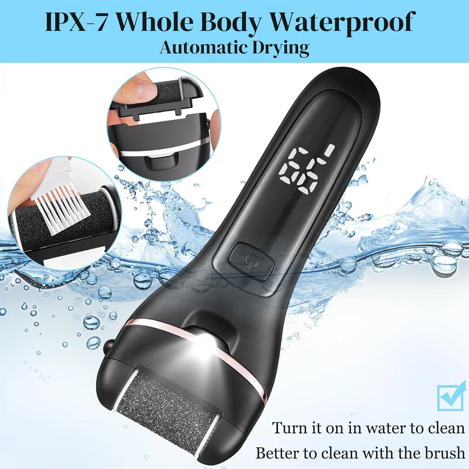 سوهان پدیکور پا CIVYPRO، کیت مراقبت از پا 13 در 1 حرفه ای، اسکرابر برقی پا برای پوست های خشک و ترک خورده، 3 غلتک، 2 سرعت، نمایشگر باتری (مشکی) سوهان پدیکور پا CIVYPRO، کیت مراقبت از پا 13 در 1 حرفه ای، اسکرابر برقی پا برای پوست های خشک و ترک خورده، 3 غلتک، 2 سرعت، نمایشگر باتری (مشکی)